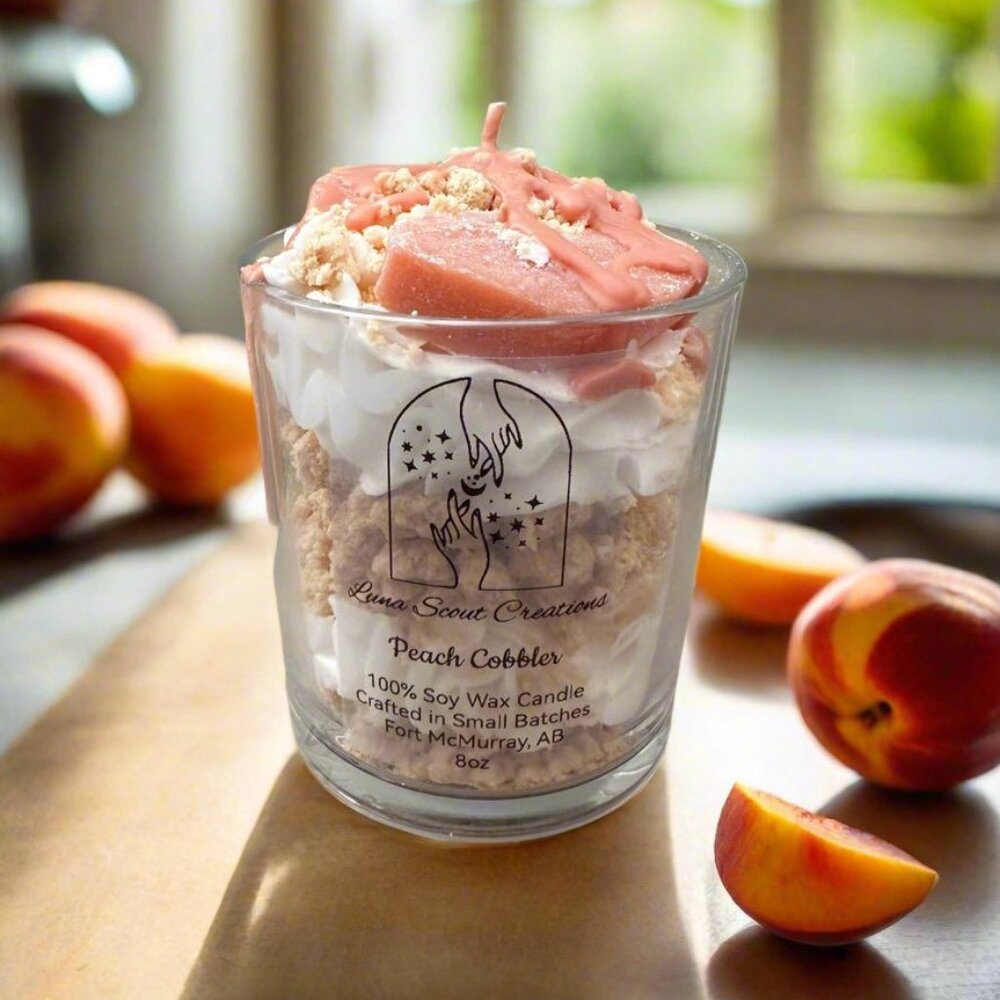 Peach Cobbler Dessert Candle